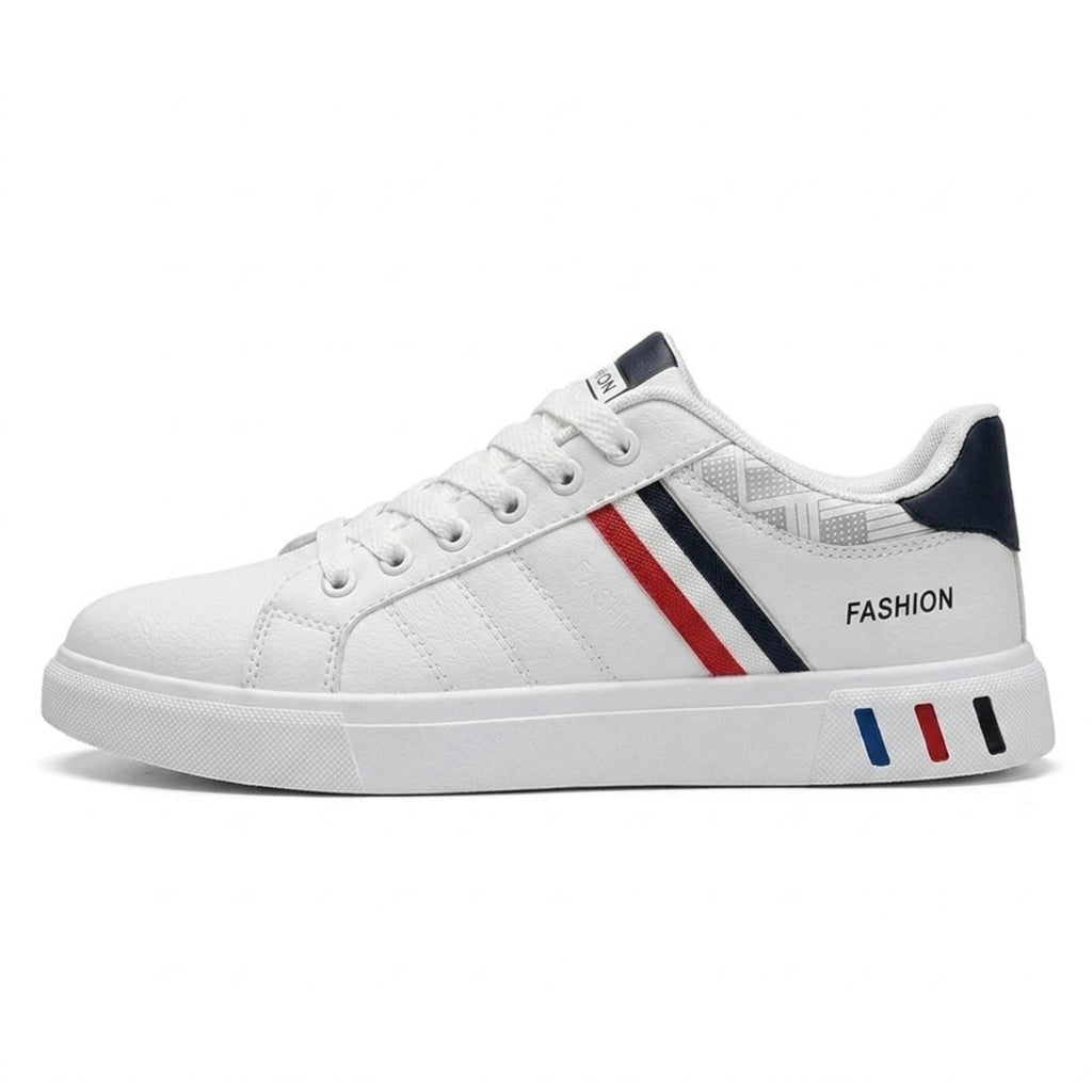 Men’s Casual Sneakers – Lightweight PU Leather Flats, Breathable Sports Shoes for Everyday Wear