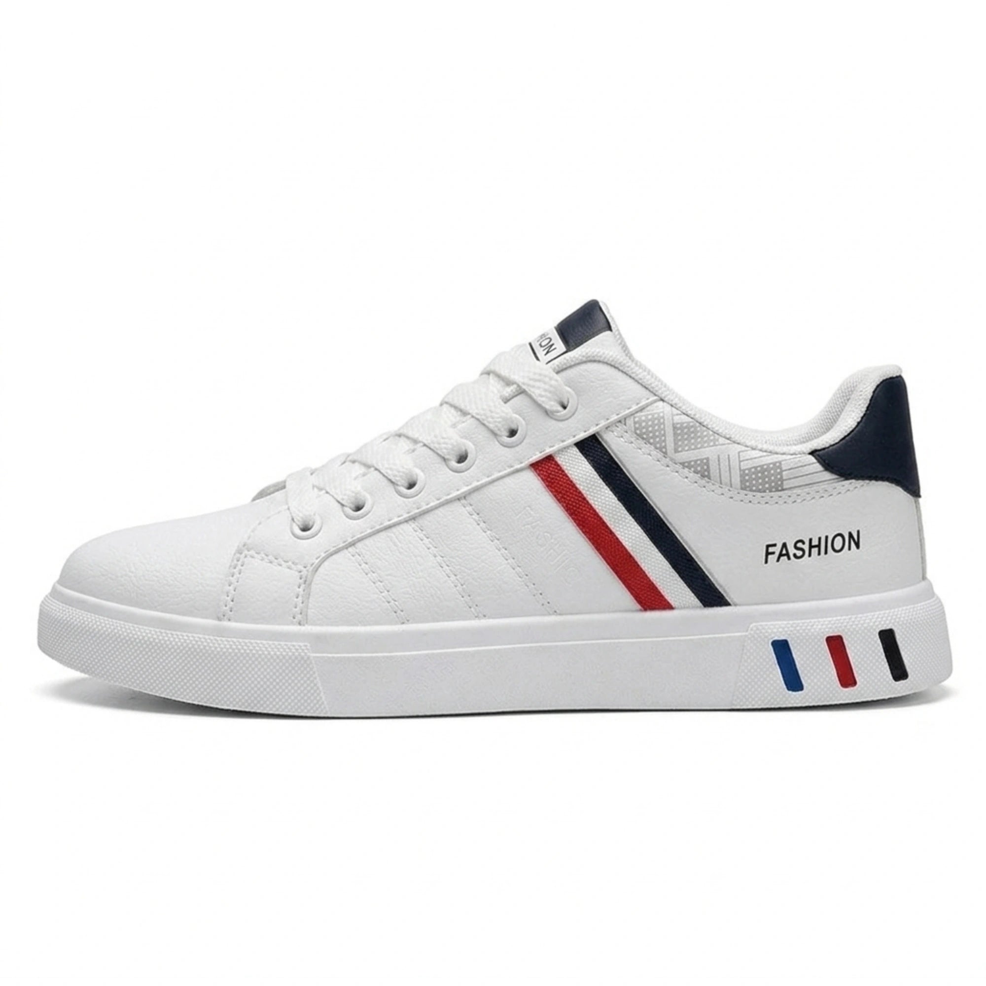 Men’s Casual Sneakers – Lightweight PU Leather Flats, Breathable Sports Shoes for Everyday Wear