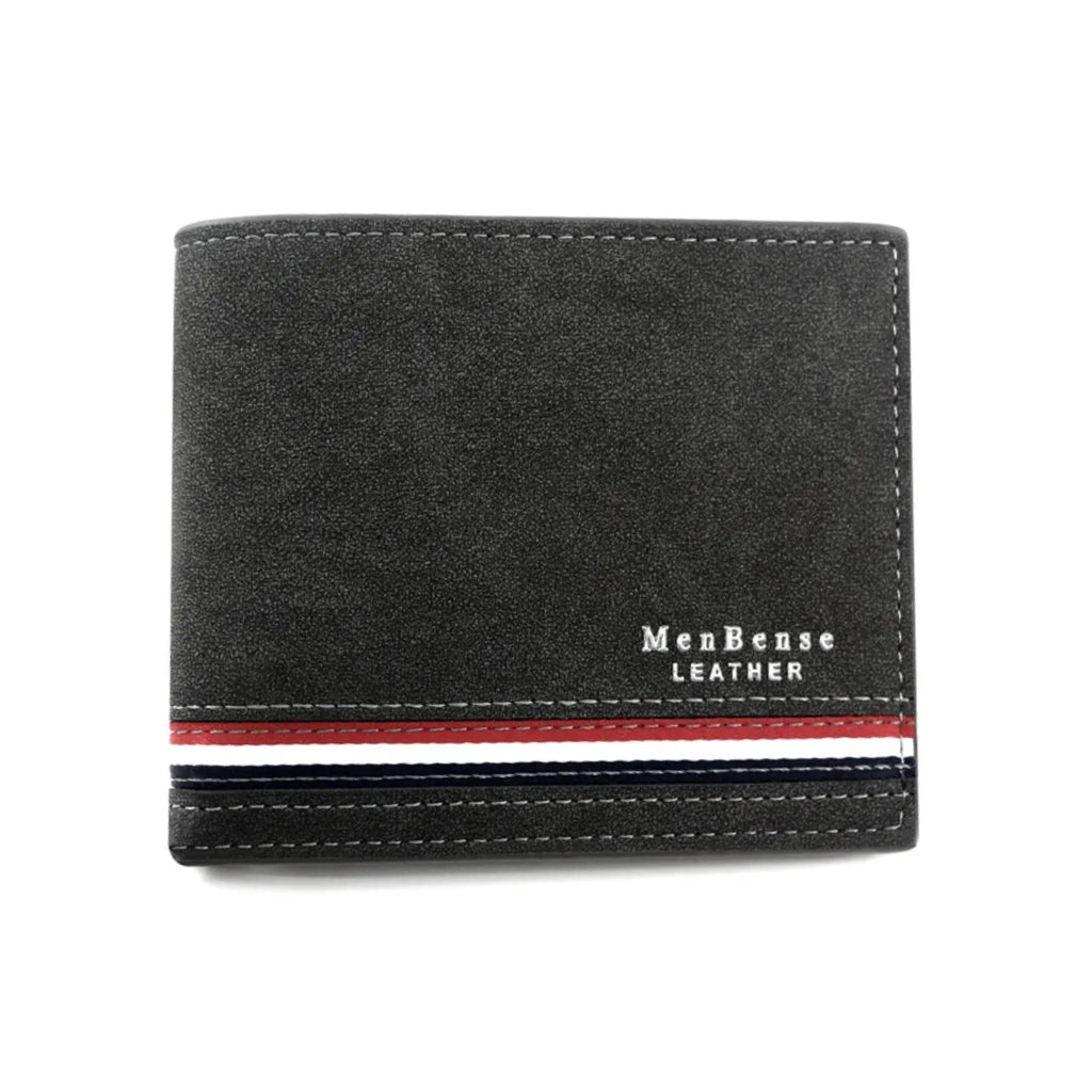 Men’s Short Wallet – Slim PU Leather Wallet with Zipper Coin Pocket, Card Holders, Money Clip, High-Quality Casual Wallet