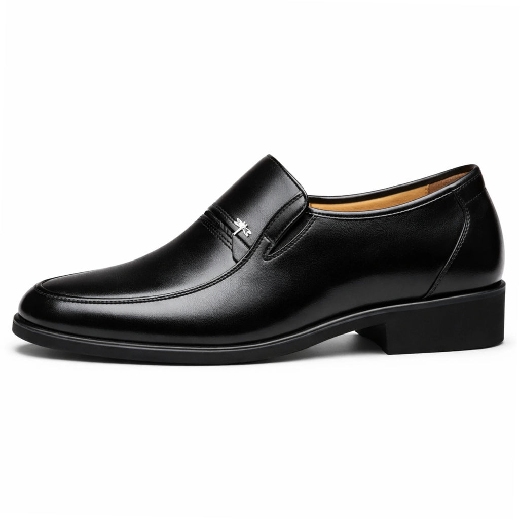 Men’s Classic Full Grain Cowhide Shoes, Comfortable Breathable Dress Shoes with Soft Anti-Slip Sole for Business and Everyday Wear