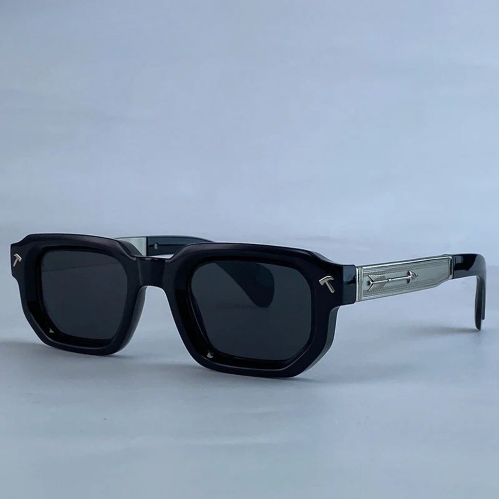 Men’s Polarized Square Sunglasses – Luxury Punk Design with Classic Rectangle Frame and UV400 Protection for Driving and Outdoor Use