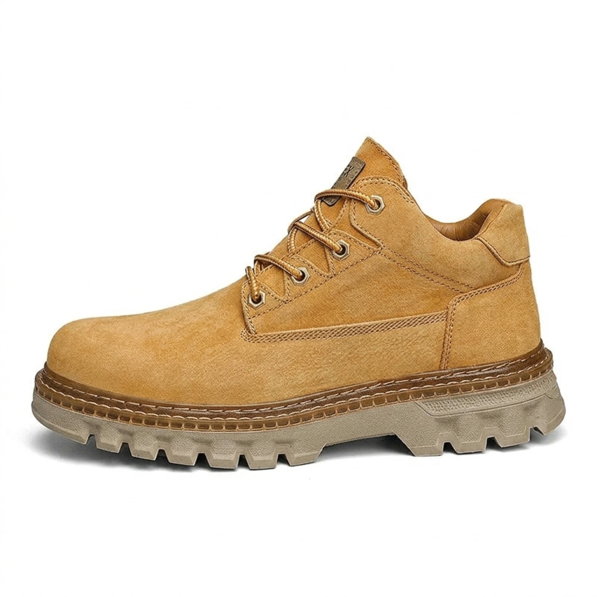 Men’s Low-Top Winter Boots – Comfortable Outdoor Boots with Classic Design, Casual High-Top Style, Yellow Color