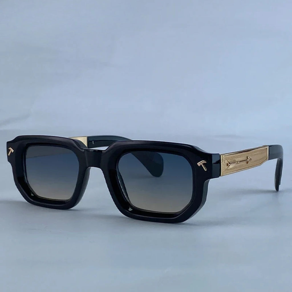 Men’s Polarized Square Sunglasses – Luxury Punk Design with Classic Rectangle Frame and UV400 Protection for Driving and Outdoor Use