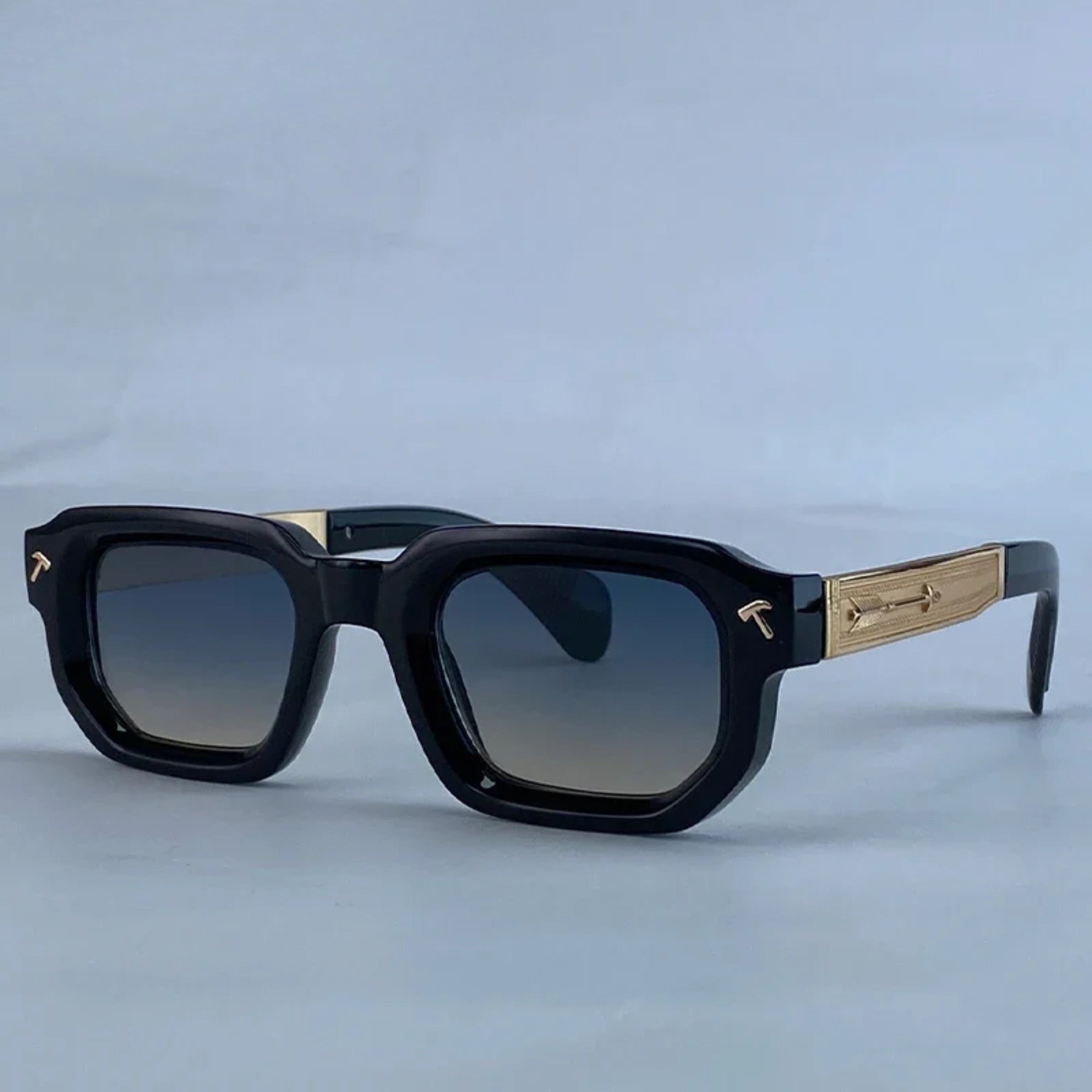 Men’s Polarized Square Sunglasses – Luxury Punk Design with Classic Rectangle Frame and UV400 Protection for Driving and Outdoor Use