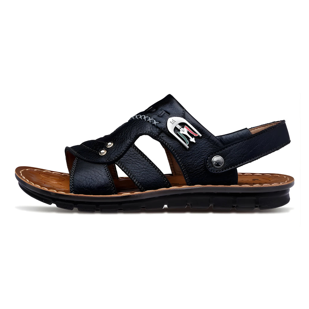 Genuine Leather Sandals – Versatile Casual Summer Style for Outdoor Wear