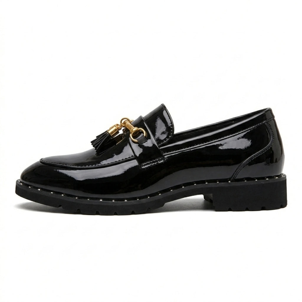 Men’s Leather Tassel Loafers, Elegant Casual Slip-On Shoes Comfortable for Everyday and Social Wear
