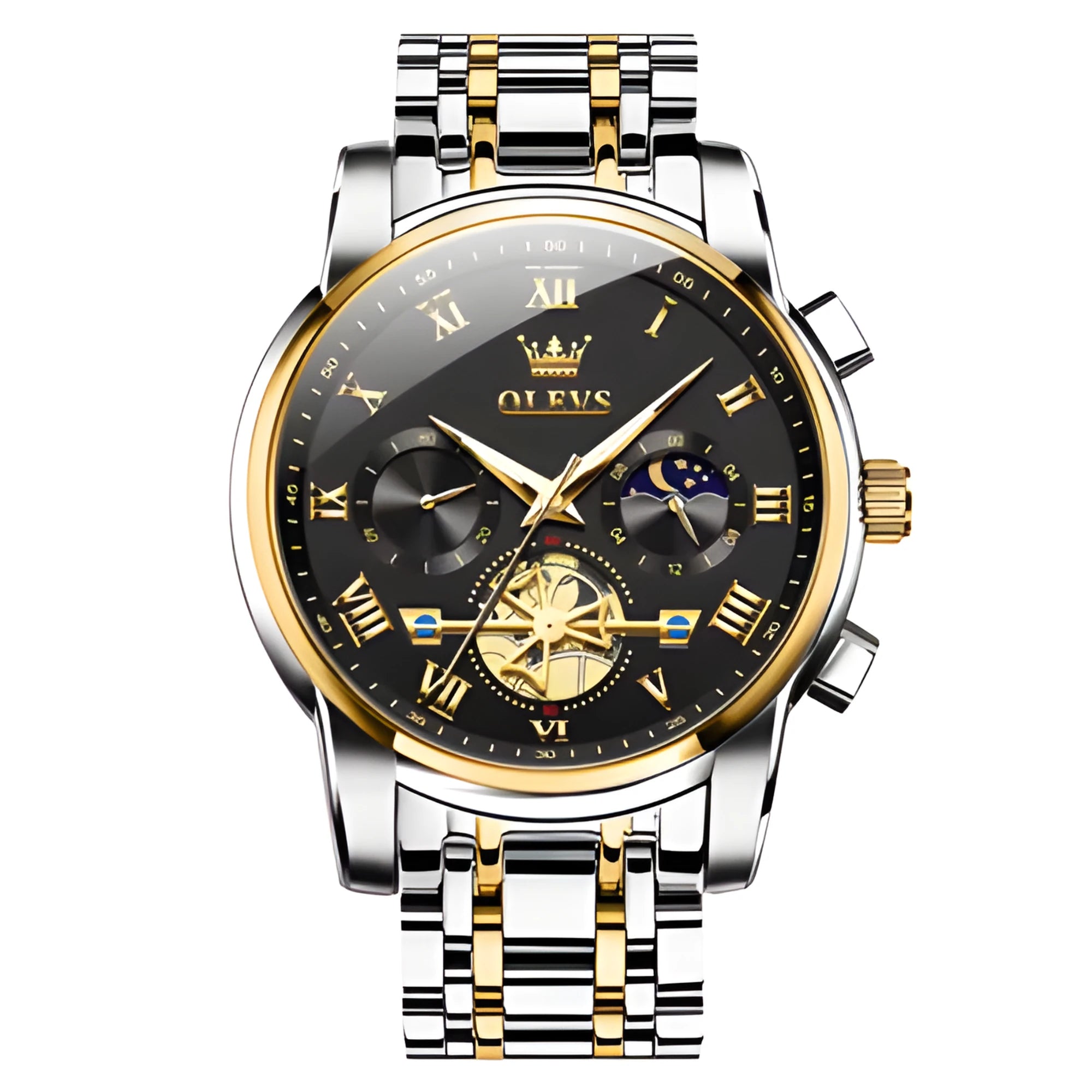 Men’s Luxury Quartz Watch – Classic Roman Dial, Waterproof, Luminous Wristwatch