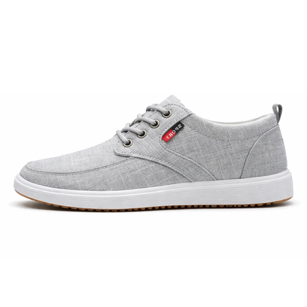 Odorless Slip-Resistant Navy Blue Sneakers for Men & Teen Boys – Casual Lace-Up Canvas Student Shoes, Comfortable Everyday Footwear