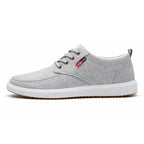 Odorless Slip-Resistant Navy Blue Sneakers for Men & Teen Boys – Casual Lace-Up Canvas Student Shoes, Comfortable Everyday Footwear