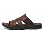 High-Quality Cowhide Leather Sandals – Non-Slip Casual Summer Style