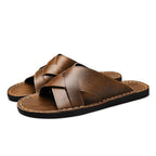 Premium Woven Cowhide Leather Sandals – Luxury Design with Extended Size Range