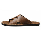 Premium Woven Cowhide Leather Sandals – Luxury Design with Extended Size Range