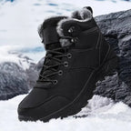 Men’s High-Top Fleece-Lined Boots – Thick Sole, Snow, Hiking, Hunting, Autumn/Winter