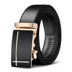 Men’s Genuine Leather Belt – Automatic Buckle, High-Quality Leather Strap for Casual and Jeans Wear