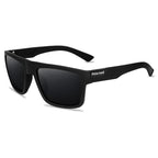 Men’s Black Polarized Sunglasses – Classic Square Design for Outdoor, Driving and Fishing with UV400 Protection