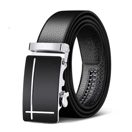 Men’s Genuine Leather Belt – Automatic Buckle, High-Quality Leather Strap for Casual and Jeans Wear