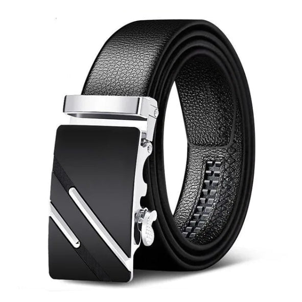 Men’s Genuine Leather Belt – Automatic Buckle, High-Quality Leather Strap for Casual and Jeans Wear
