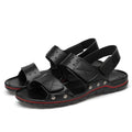 Men’s Premium Leather Casual Sandal – Comfortable Outdoor Walking Shoe with Soft Sole