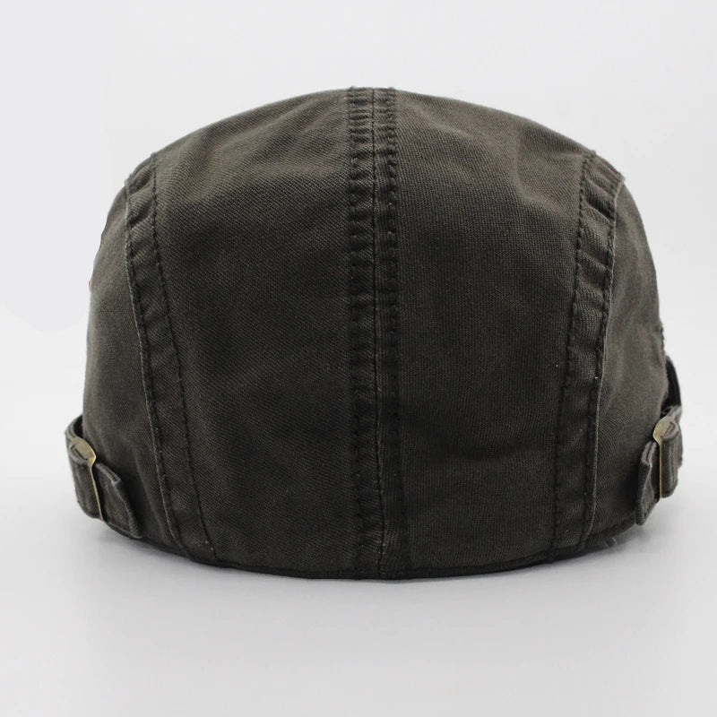 Classic Solid Color Men’s Beret – Cotton Retro Vintage Casual Summer Hat