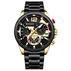 Luxuriöse Herren-Chronographenuhr – Wasserdichte Quarz-Armbanduhr aus Edelstahl für Freizeit und Business 