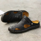 Genuine Leather Summer Sandals – Soft, Comfortable Non-Slip Design for Beach and Outdoor Wear
