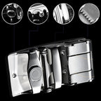 Men’s Genuine Leather Belt – Automatic Buckle, High-Quality Leather Strap for Casual and Jeans Wear