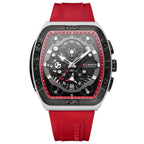 Men’s Luxury Quartz Watch – Business Style with Blue Silicone Band, Luminous Hands and Waterproof Design