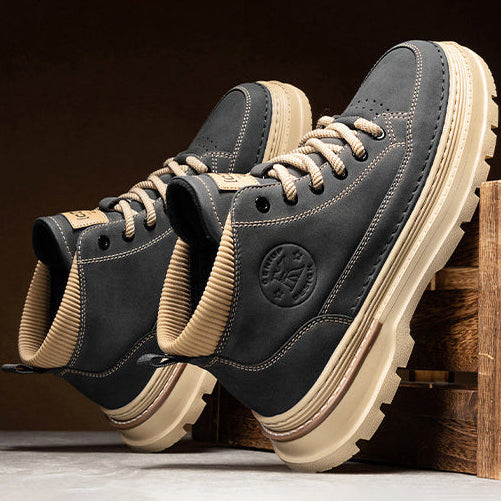 Men’s Classic High-Top Boots – Casual and Work Boots, Non-Slip, Comfortable, Retro Style Winter Boots