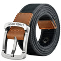 Tactical Men’s Canvas Belt – Fashion Casual Nylon Waistband with Pin Buckle, All-Match for Jeans, Outdoor, Sports & Hunting