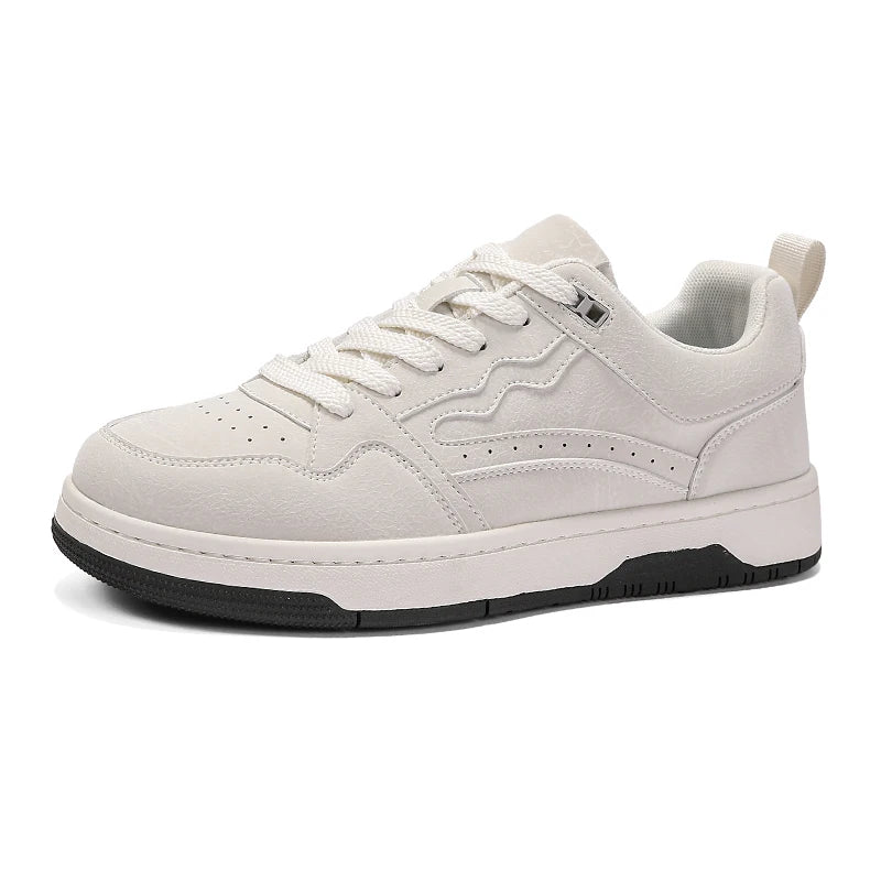 Men’s Casual Board Sneakers – Lightweight, Comfortable, Soft Sole, Lace-Up, Spring/Autumn