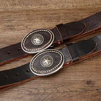Men’s Genuine Leather Belt – High-Quality Pure Cowhide with Smooth Buckle for Jeans and Casual Wear