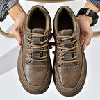 Classic Men’s Genuine Leather Casual Shoes – Thick Sole Oxford, Business and Outdoor Wear