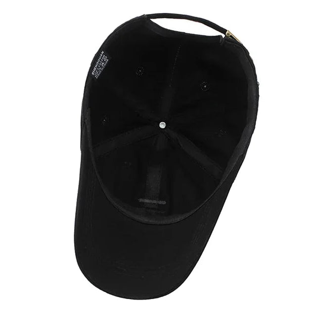 Soft Top Men’s Baseball Cap – Casual Cotton Snapback Outdoor Sport Dad Hat with Three Bars Design