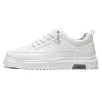 Men’s Sneakers Board Shoes – Soft Leather, Thick Sole, Anti-Slip, Versatile, Spring/Autumn