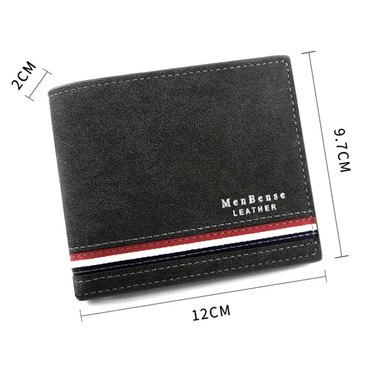 Men’s Short Wallet – Slim PU Leather Wallet with Zipper Coin Pocket, Card Holders, Money Clip, High-Quality Casual Wallet
