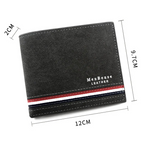 Men’s Short Wallet – Slim PU Leather Wallet with Zipper Coin Pocket, Card Holders, Money Clip, High-Quality Casual Wallet