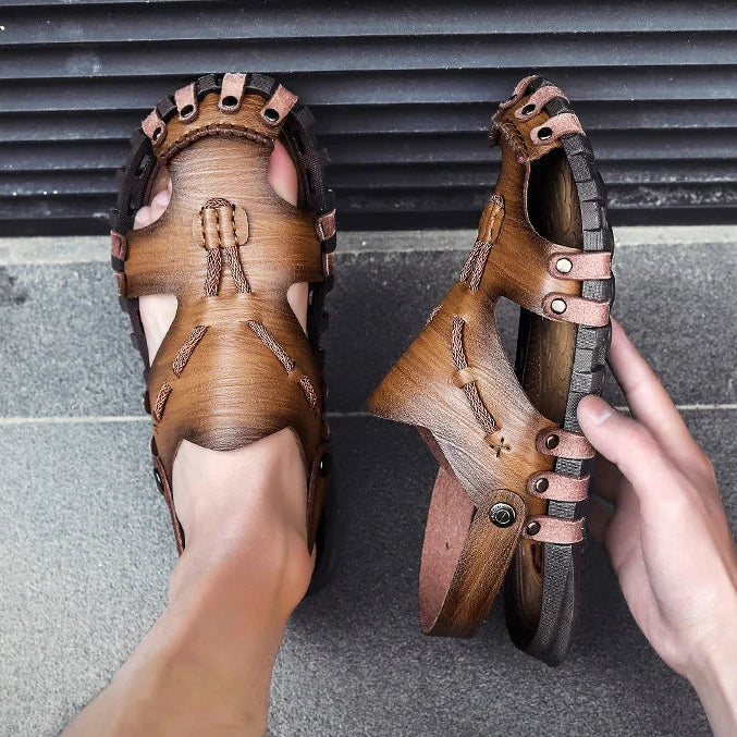 Breathable Microfiber Leather Sandals – Lightweight Slip-On Summer Comfort
