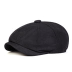 Men’s Solid Color Beret – Lightweight Polyester Casual Beret for Spring and Autumn