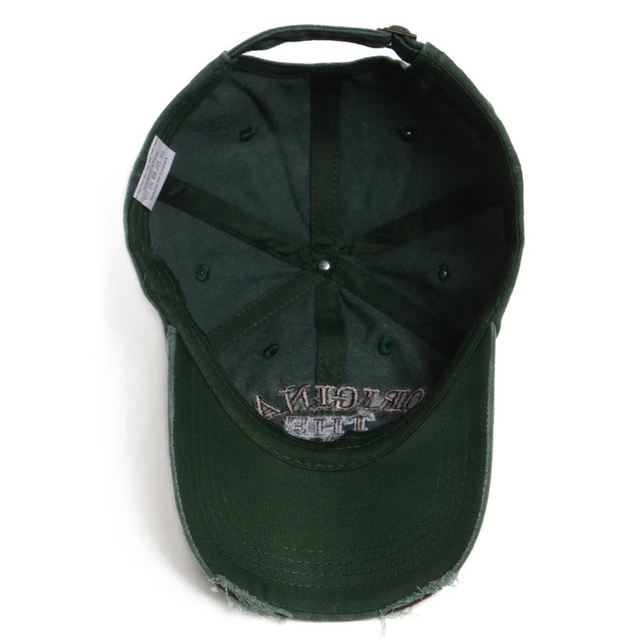 Vintage Washed Cotton Embroidered Cap – Casual Everyday Wear Model