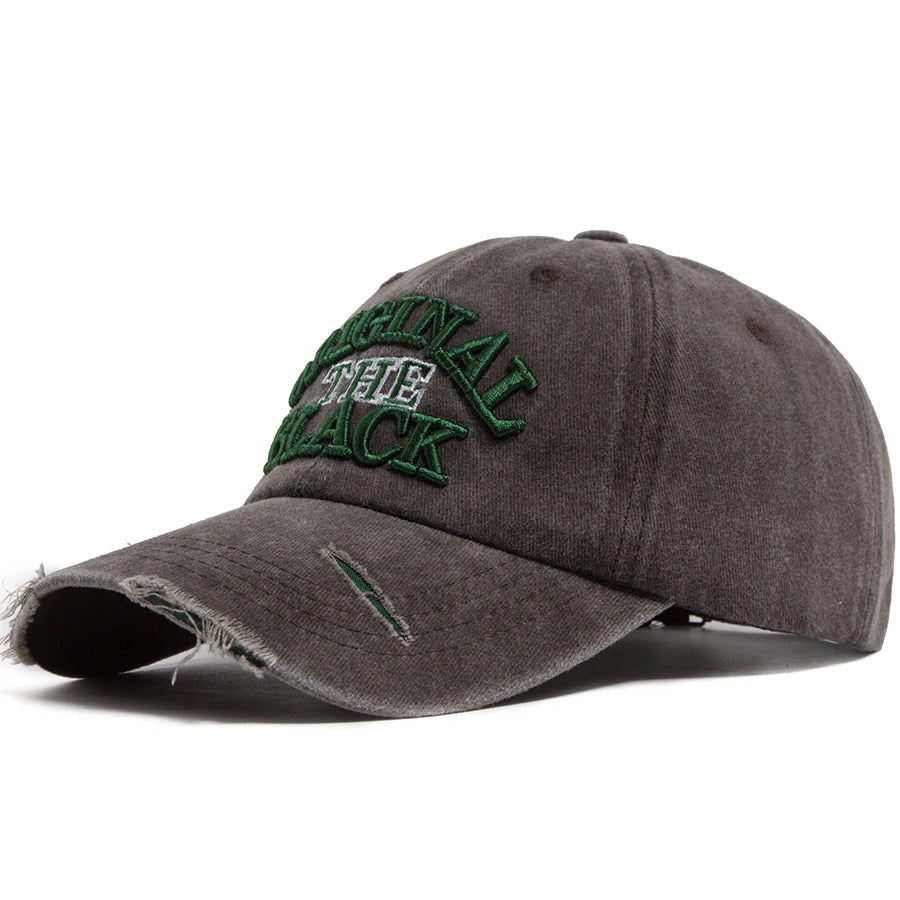 Vintage Washed Cotton Embroidered Cap – Casual Everyday Wear Model