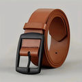 Men’s Luxury PU Leather Belt – High-Quality Metal Pin Buckle Designer Waist Belt for Jeans, Plus Size
