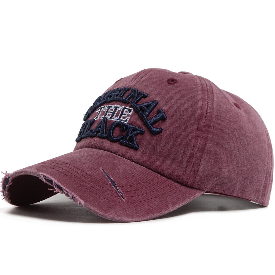 Vintage Washed Cotton Embroidered Cap – Casual Everyday Wear Model
