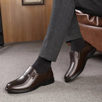 Men’s Genuine Leather Classic Handmade Shoes – Slip On Casual and Dress Shoes, Soft Breathable Leather, Comfortable Men Shoes