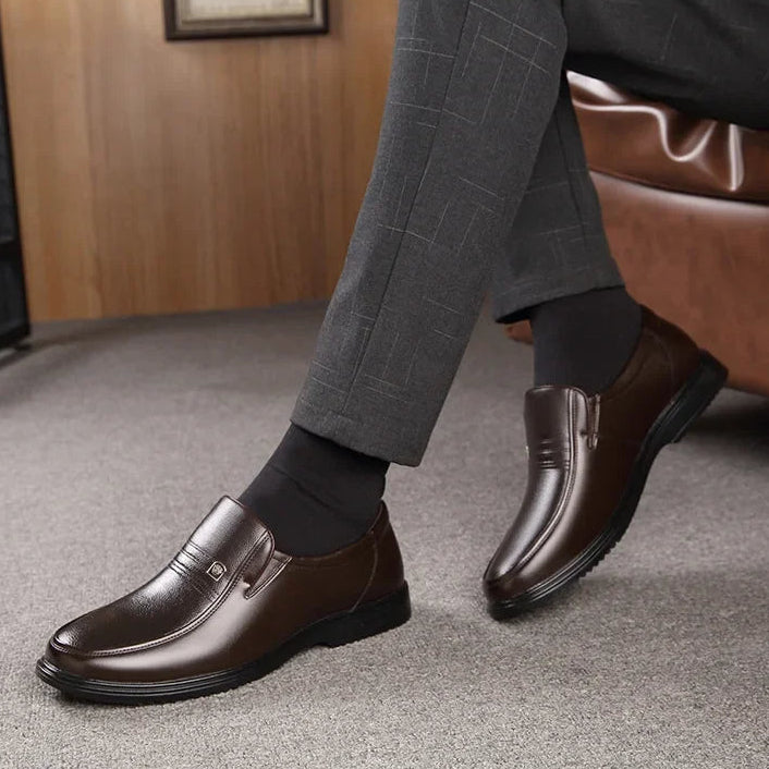 Men’s Genuine Leather Classic Handmade Shoes – Slip On Casual and Dress Shoes, Soft Breathable Leather, Comfortable Men Shoes