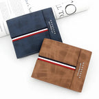 Men’s Slim PU Leather Wallet – Compact Card Holder with Coin Pocket, High-Quality Small Design