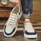 Men’s Sneakers – Leather, Low-Top, Casual and Fashionable, Spring/Autumn