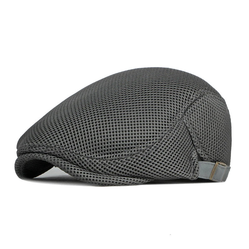 Men’s Mesh Beret – Adjustable Breathable Casual Style for Spring & Summer