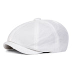 Men’s Solid Color Beret – Lightweight Polyester Casual Beret for Spring and Autumn