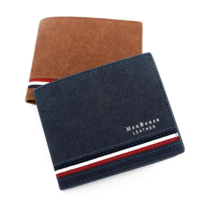 Men’s Short Wallet – Slim PU Leather Wallet with Zipper Coin Pocket, Card Holders, Money Clip, High-Quality Casual Wallet
