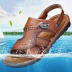 Genuine Leather Sandals – Versatile Casual Summer Style for Outdoor Wear